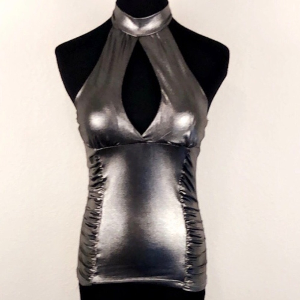 Poetry Metallic Holter Top